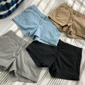 J.Crew Factory Chino Shorts 3" - 4 Pairs - Size 0